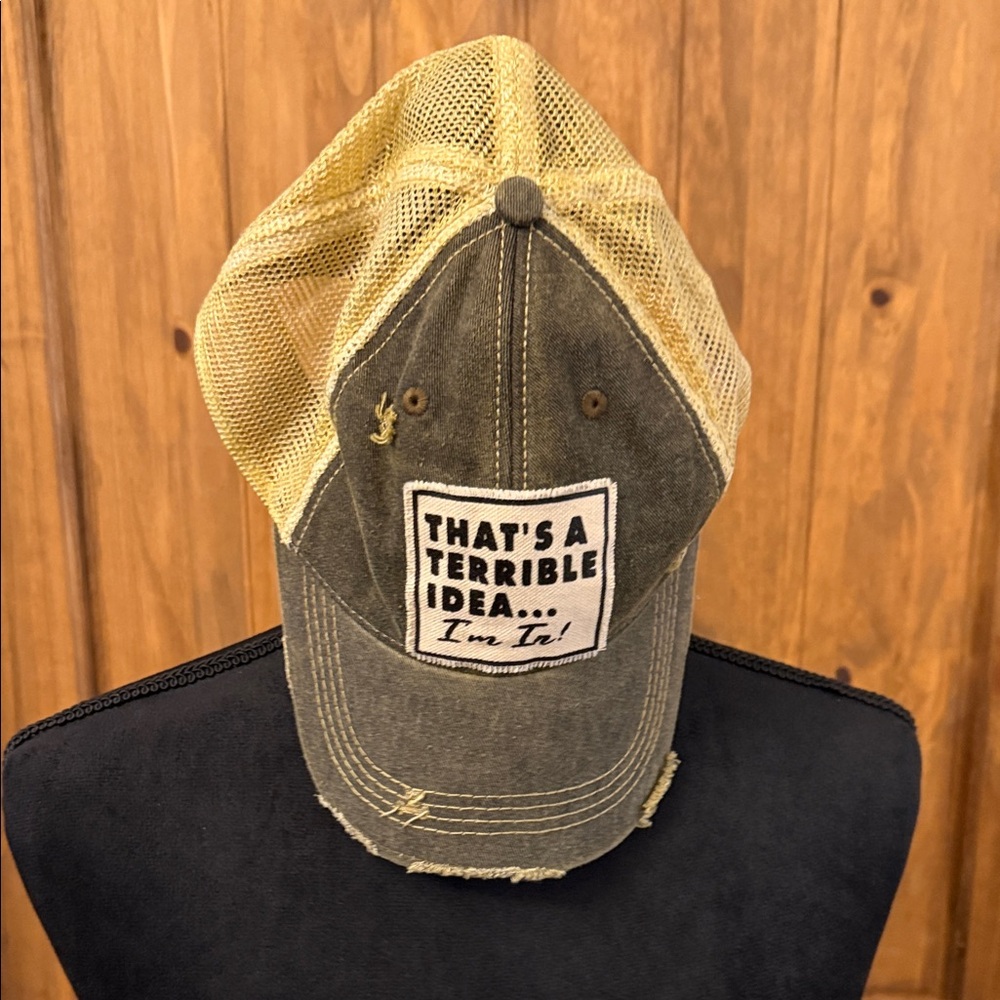 That’s a Terrible Idea Patch Trucker Hat - Gray